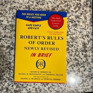 Henry M. Robert III’s “Robert’s Rules of Order”.